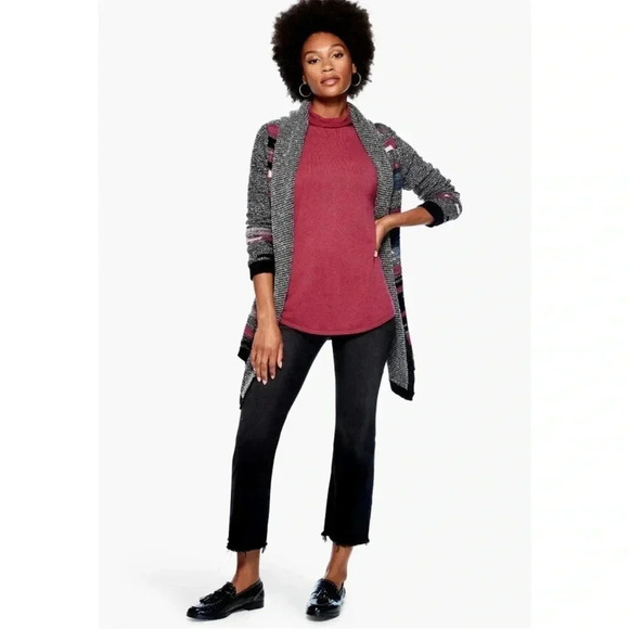 Nic+Zoe turtleneck knit pomegranate sweater - Picture 3 of 9